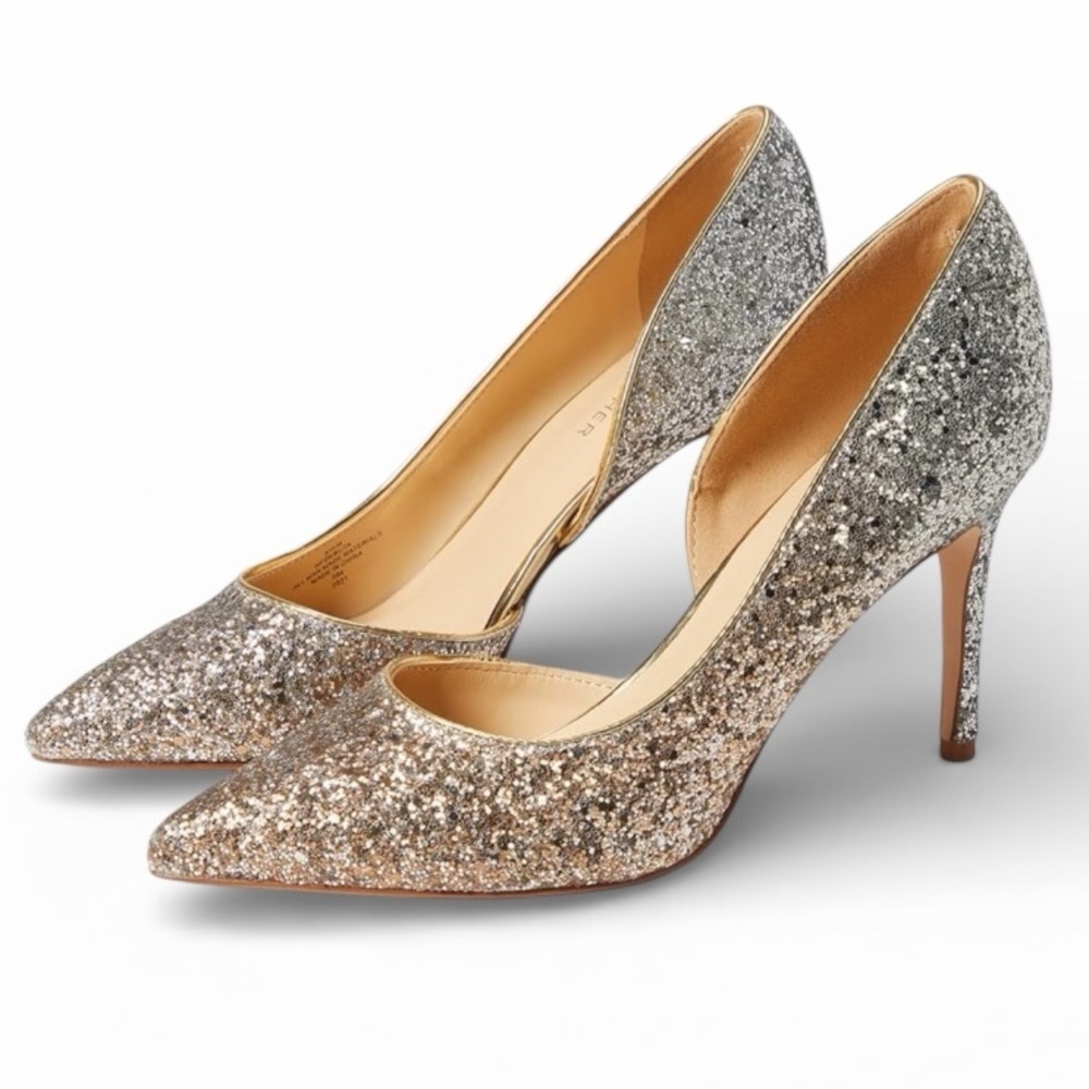 Marc Fisher Gold Glitter Women's Heels - Size 9